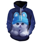 Fashion Cat 3D Hoodie Sweatshirts Pullover Casual Streetwear