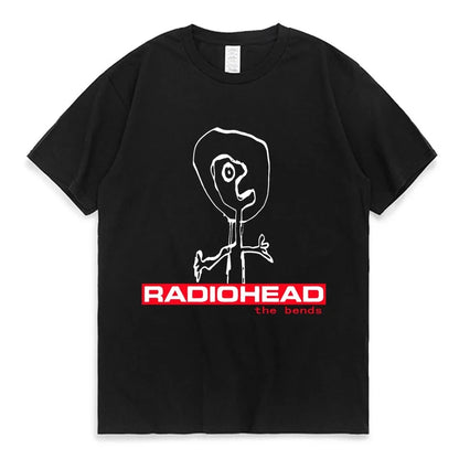 90s Radiohead Graphic Tee Vintage Punk Hip Hop Oversized T-Shirt