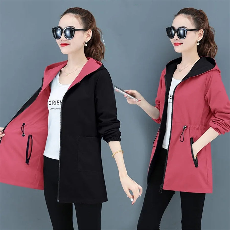 Women Sweatshirts Casual Chaqueta Mid-length Classic