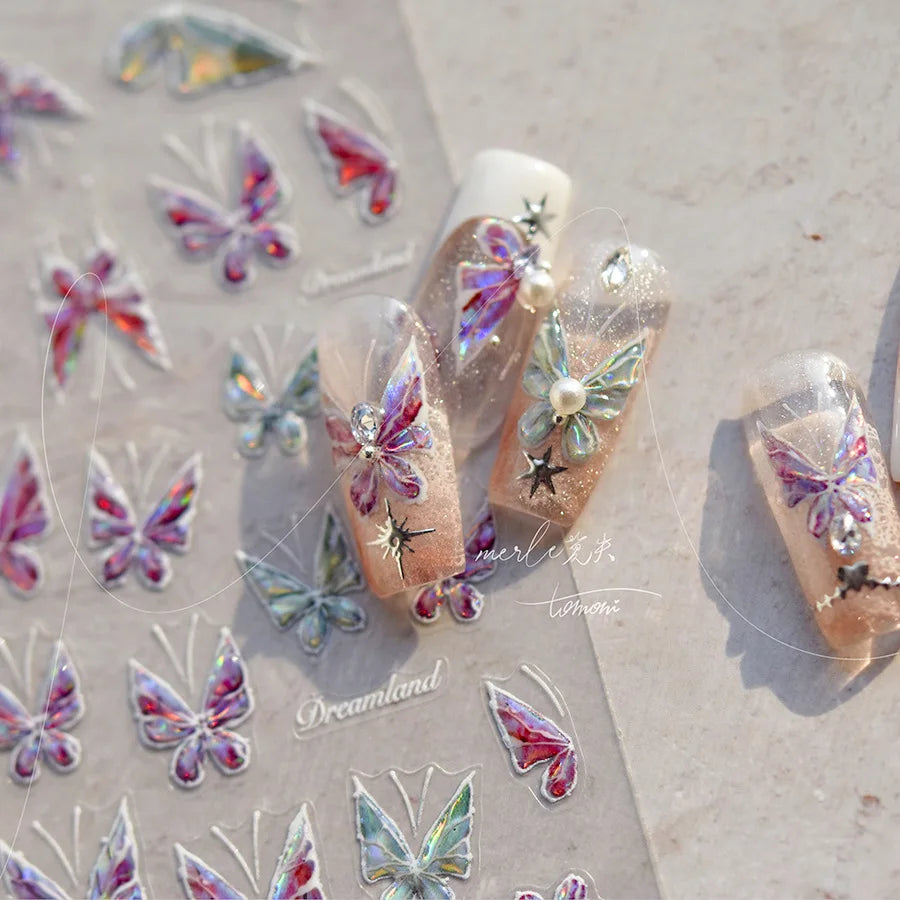 Bronzing Gilded Butterfly Nail Art