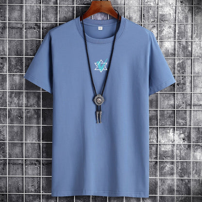 Men's Short Sleeve  Cotton Fashion Male Casual Tops Oversized Man T Shirt - xinnzy