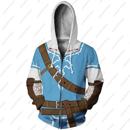 Men Hoodie Preppy Style Zelda Popluar Game Casual Fashion