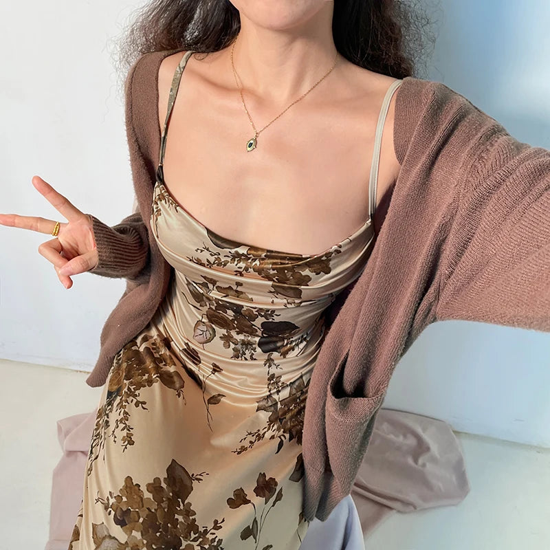 Y2K Retro-Blumenkleid | Entfesseln Sie Vintage-Vibes