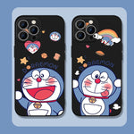 Doraemon Soft Phone Case for iPhone Liquid Silicone Cover Fundas