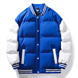 Men Winter Puffer Jacket Thick Outdoor Bomber Coat