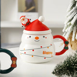 Christmas Ceramic Coffee Mug Style Cartoon Handgrip