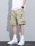 Cargo Shorts For Men Thin Baggy Jogger Side Pockets Bermuda Knee