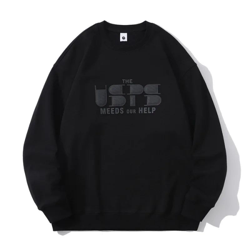 Men’s Long Sleeve Hoodie 2024 Fall Loose Fit Casual Streetwear