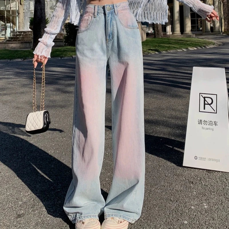 Y2K-Inspired Harajuku Straight-Leg Jeans Streetwear Style