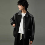 Twill Spliced Jacket for Men Fashionable Design Casual Jacket