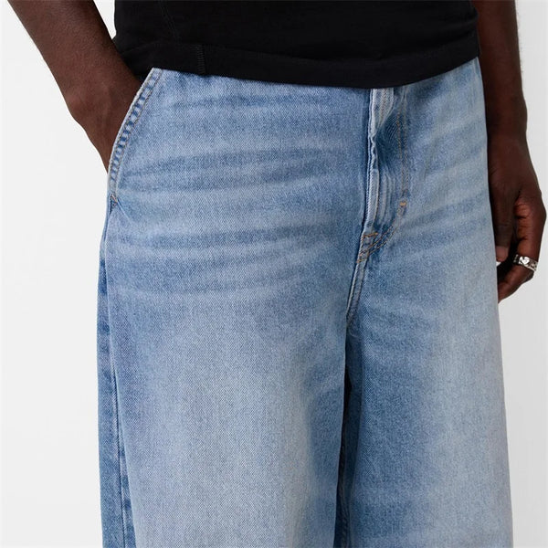 VintageFit Denim Pants with Classic Button Fly Closure Stylish Jeans