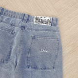 Embroidered Denim Dime Pants Baggy Y2k Skate Style Jeans