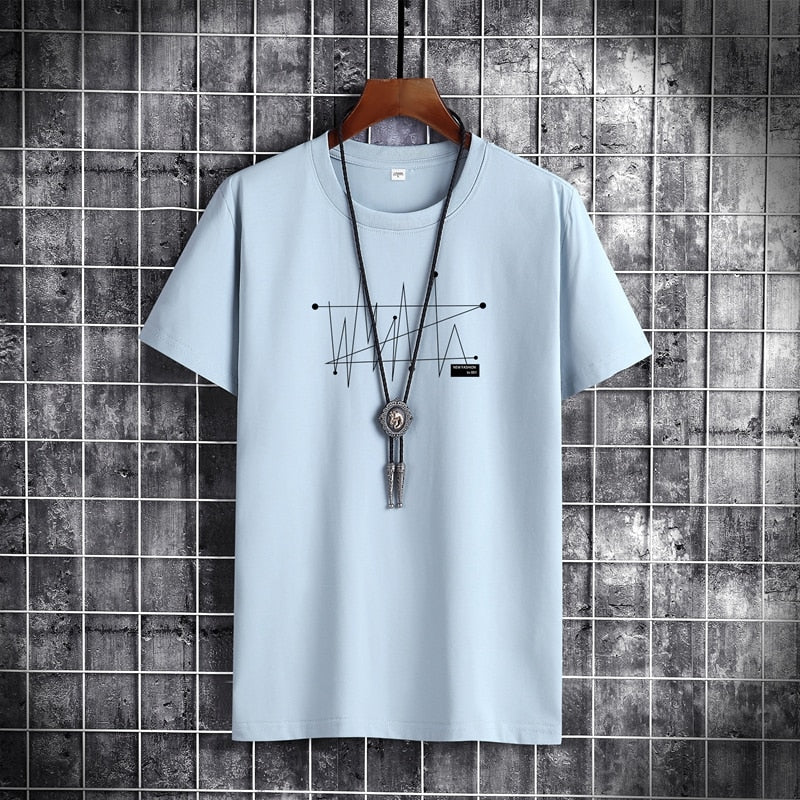 Mens Shirts Casual Short Sleeve Clothes High Quality Printed Cotton - xinnzy