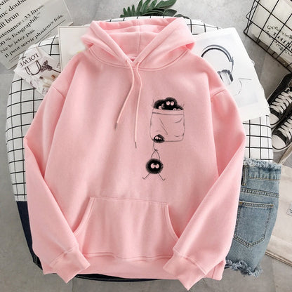 Hoodies Female Studio Ghibli Cute Anime Sweatshirt Pullover Casual