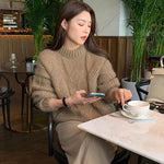 2024 Lazy Wind Twist Sweater Autumn Winter Korean