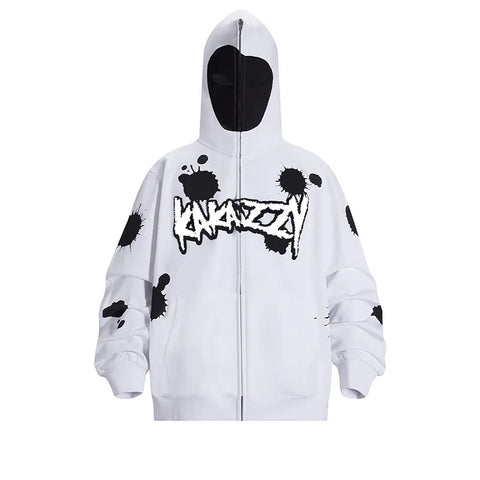 2024 Gothic Zip Hoodie: Neuer Trend-Buchstabendruck für Frauen