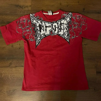Men’s Vintage Tap Out Tee 2000s Cyber Grunge Gothic Street Style