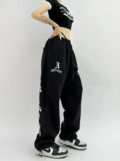 Gothic Jogginghose Hip Hop Oversize Harajuku Grunge Grafik 