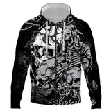 New Terror Skull 3D Print Hoodies Hip Hop Harajuku Fashion for Men