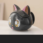 Cute Cat Ceramic Mug with Lid Perfect Cartoon Gift