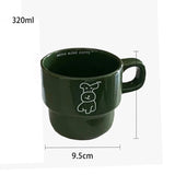 Tasse, Cartoon-Hundemuster, Kaffee, Milch, Frühstückstasse, Paar, Keramik, tägliches Trinkwasser, Büro, Geschenk