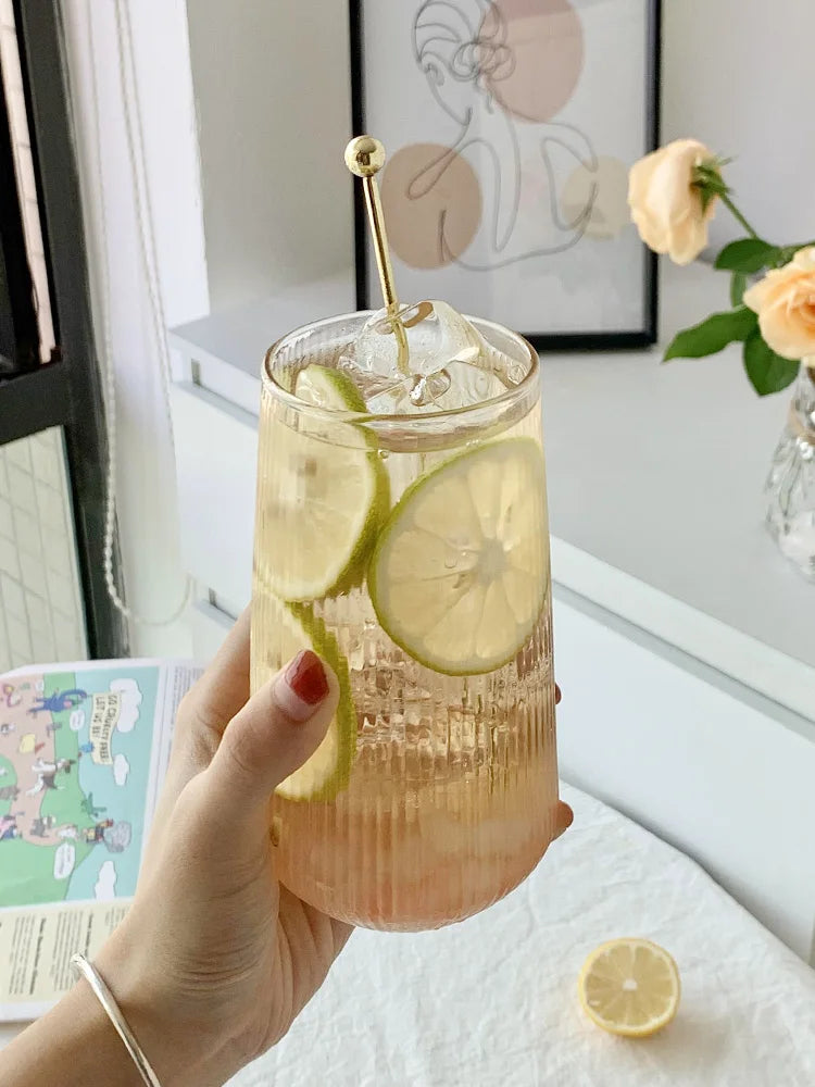 500ml Fruit Tea Cup Cold Drink Juice Drink Cup Household High Value Glass