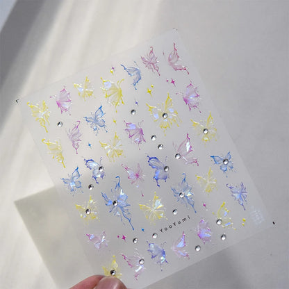 Bronzing Gilded Butterfly Nail Art