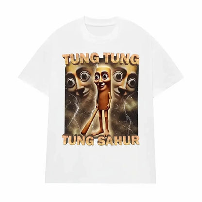 Humor Style Tshirt Women Tung Tung Sahur Funny Expression Summer Top