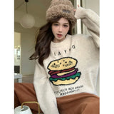 Winter Korean "O-neck Cartoon Women Sweater Y2k Sweet