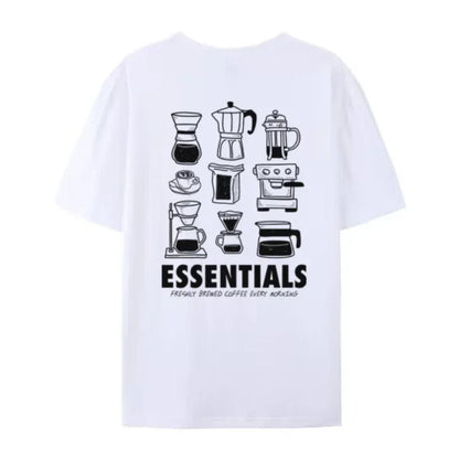 Barista Coffee Shirt Y2K Streetwear Cotton Tee Unisex Back Print