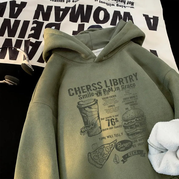 Streetwear Loose Lazy Hoodies Pullover Hip-hop Sweatshirt