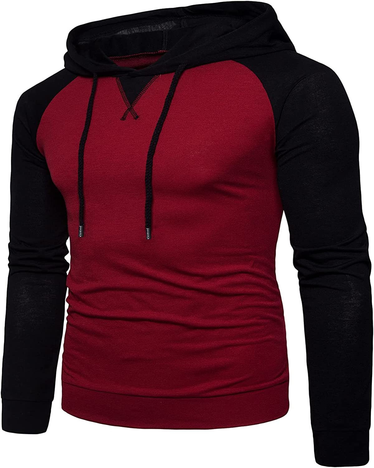 Men Hoodies Sweatshirts Long Sleeve Solid Lightweight Casual