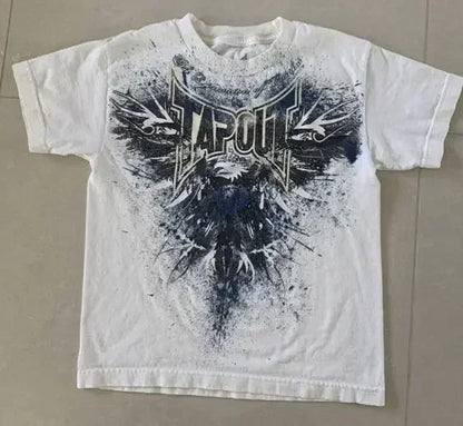 Men’s Vintage Tap Out Tee 2000s Cyber Grunge Gothic Street Style