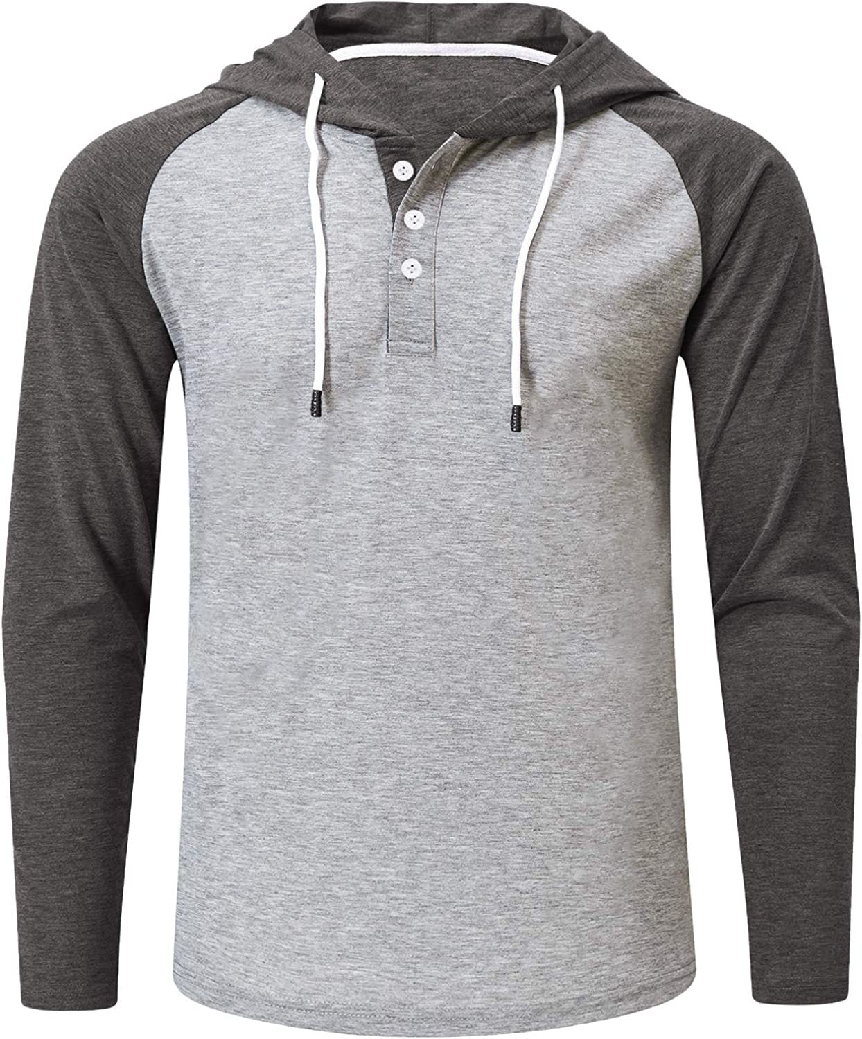 Men Hoodies Sweatshirts Long Sleeve Solid Lightweight Casual