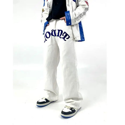 Neu Amerikanischen Hip-hop Denim Männer Hosen Gothic Harajuku