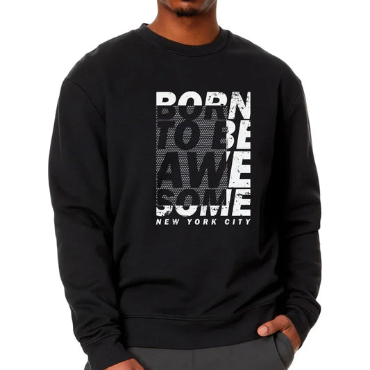 Born To Be A We Some Letter Printed Sweatshirt  Cozy Loose Pullover