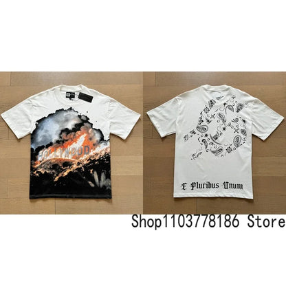 White Godspeed Tee Unisex Classic Holiday Scenery Print T-Shirt