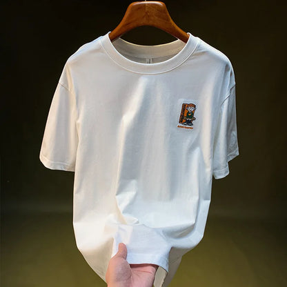 Men’s Street Style Loose T-Shirt Creative Print Casual Summer Top