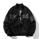 Men Letter Baseball Jacket Winter Vintage Hooded