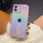 Handyhülle Regenbogen Silikon für iPhone 11 12 13 14 Pro Max X Xs Max XR