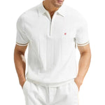 Ribbed Knit Polo Breathable Cool And Stylish For Men