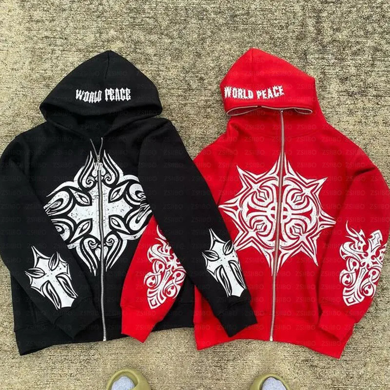 2024 Herren Goth Übergroßer Hoodie Streetwear