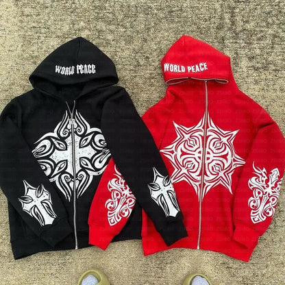 2024 Herren Goth Übergroßer Hoodie Streetwear