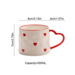 Love Heart Coffee Cup Couples Cup Breakfast Milk tea Mug Valentine's Day