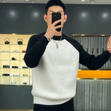 Casual Patchwork Knitted Sweater for Men