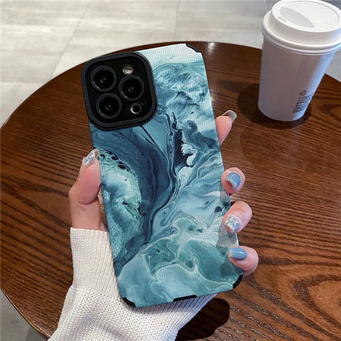 Luxury Blue Marble Pattern Phone Case