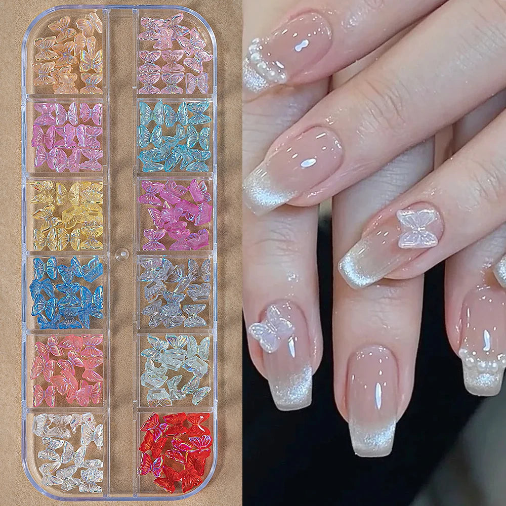 Round White Pearl Nail Beads