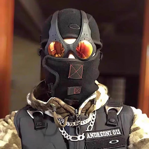 Oak Style OTT FMJ Cyberpunk Silver + Iridium Lens Alien Goggles Sunglasses