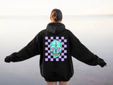 Gothic Colored Pastel Skull Hoodie Women