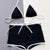 Womens Two Piece Bikini Set High Waist Triangle Top Swimsuit